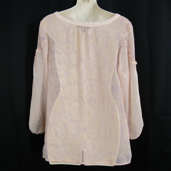 American Eagle Outfitters Sheer Floral Peasant Top - Picture 3 of 8